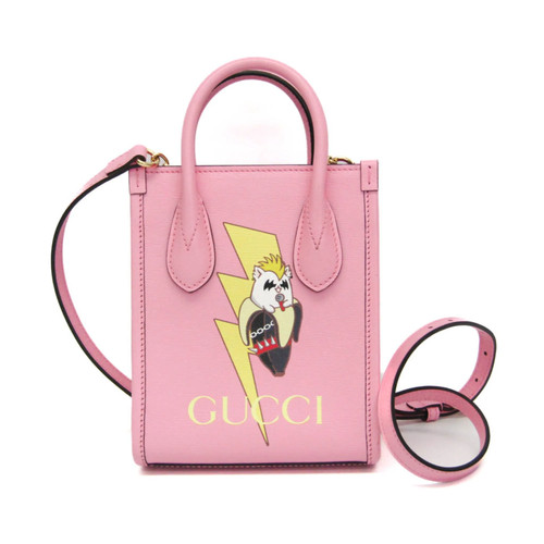 Gucci GUCCI X Bananya Metal Bananya 671623 Women's Leather Handbag... BF594441