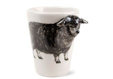 Blue Witch Handmade Coffee Mug Sheep Black, Heartwarming Gift for Barnyard Bliss