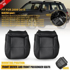 2x Driver Leather Seat Covers Black For 2008-15 Mercedes Benz Glk 250 350 Sport 2x Driver Leather Seat Covers Black For 2008-15 Mercedes Benz Glk 250 350 Sport