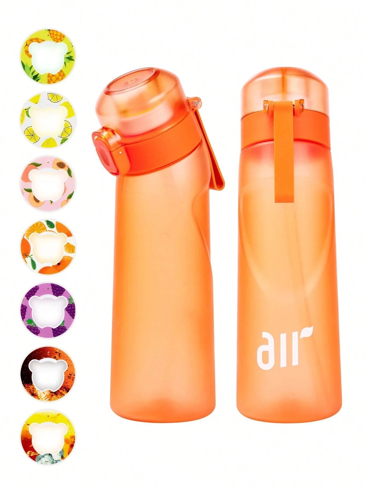 800ml Scented Air Water Bottle with Flavor Pod Straw | Leakproof Sports Bottle