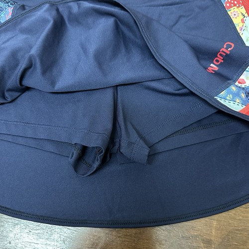 Vintage Club Med Swim Skirt Retro Patchwork Travel Beach Cruise Vacation Size M - Picture 4 of 9