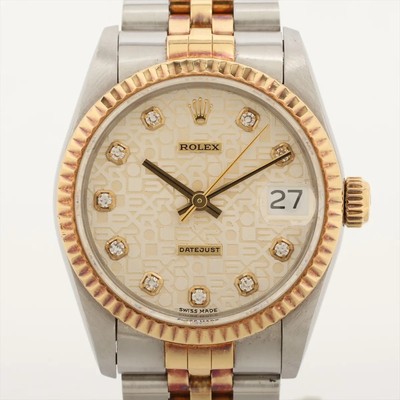 Rolex Datejust 31 68273G SS×YG SS×YG AT Silver engraved computer dial