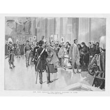 ROMA Il Papa benedice i pellegrini francesi - Stampa antica 1891