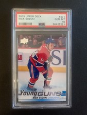 2019-20 Upper Deck Nick Suzuki Young Guns RC Rookie Card # 471  PSA 10. rookie card picture
