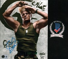 Cody Rhodes Signed Street Fighter Guile 8x10 Photo WWE Champion BAS COA