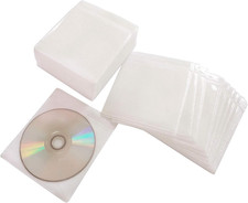Cd/Dvd/Bluray Sleeves,Double-Sided Refill Plastic Sleeve for CD and DVD Storage
