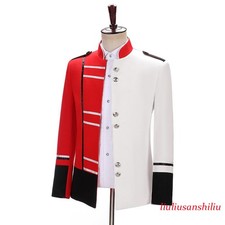 Men Splice Suit Blazer Fancy Dress Coat Tops Jacket Party Cocktail Halloween Fit