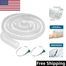 3" x 10' Clear PVC Dust Collection Hose - Puncture Resistant Easy to Install