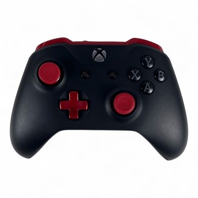 Xbox One Pad #Custom Design grau mit roten Sticks + Buttons + DPad Top Zustand