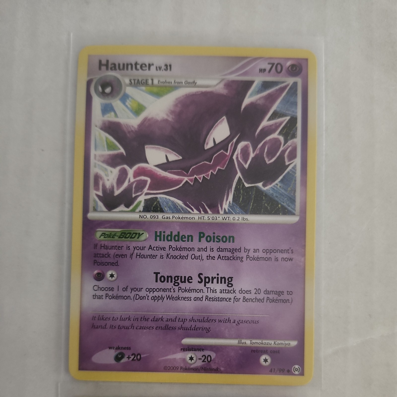 HAUNTER 41/99 - NON-Holo- UNCOMMON - Platinum Arceus - 2009 Pokemon Card - 