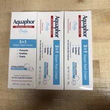 AQUAPHOR BABY 3-IN-1 DIAPER RASH CREAM FRAGRANCE-FREE 3.5 OZ EXP 04/2026 -3 Pack