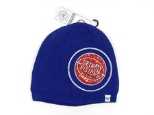 Detroit Pistons Sequin Logo '47 Brand Beanie Winter Knit Hat Blue New w/ Tags