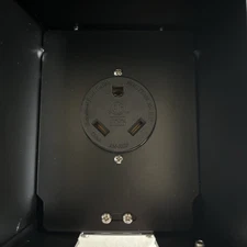 Ervingpro Pre-drilled 30A 125V RV Power Outlet Box with Lock Black and New