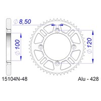 Zahnrad Afam Aluminium P428 - Z48 (DIS.15104) Suzuki 80 RM Ra 89/01