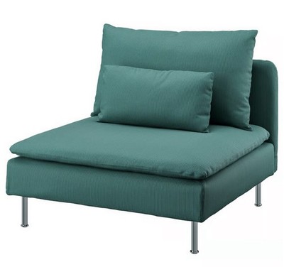 Neuer Ikea Soderhamn Bezug für 1-Sitzer-Teil, Kelinge grau-türkis, 805.673.53.