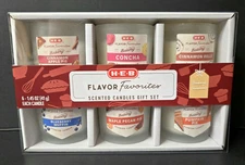 New~HEB Flavor Favorites~Mini Bakery Scented Candles Gift Set 6 pk  1.45 oz each