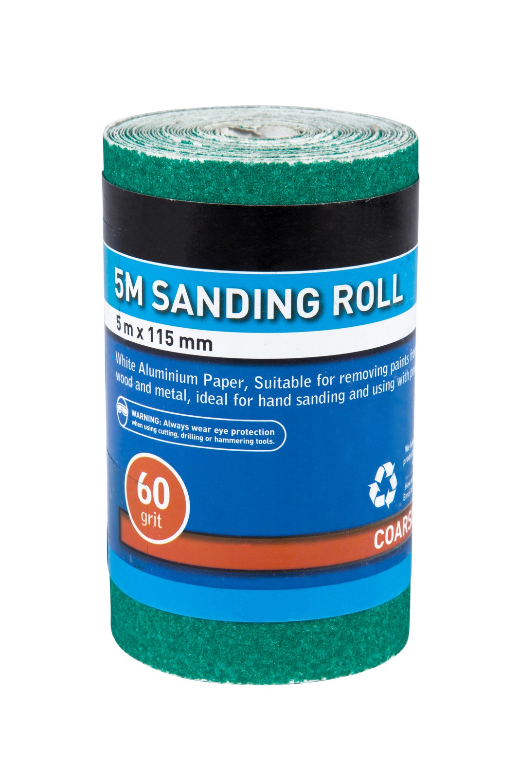 Sandpaper 60 Grit Coarse 5m x 115mm Sanding Roll Anti Clogging for Flat Surfaces - Image 2