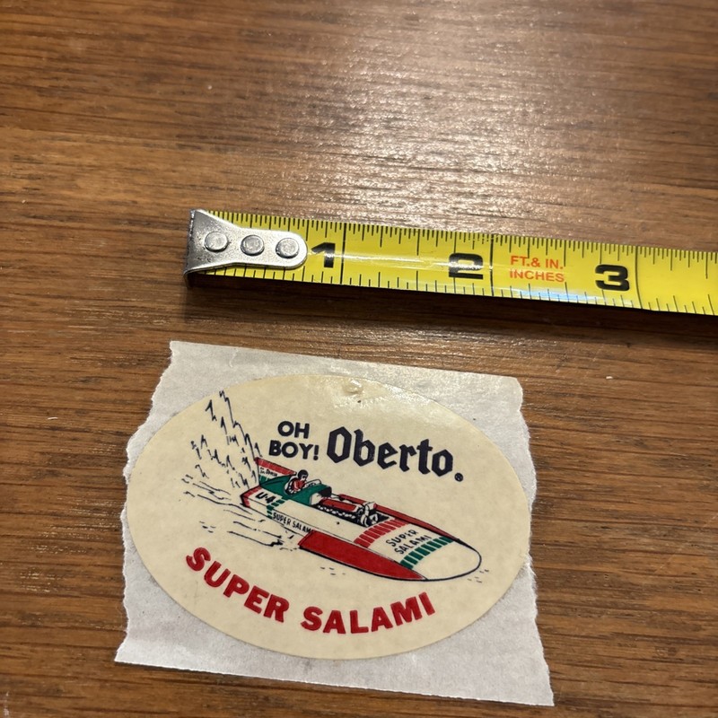 Unlimited Hydroplane Oh Boy Oberto Super Salami Sticker