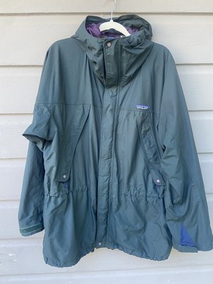 Vintage Y2K Patagonia Dark Green Rain Jacket Parka Men's sz. Large