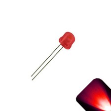 100 x LED 5mm / 4.8mm Red Diffused Ultra Bright Straw Hat LEDs Light Lamp Boat