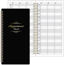 Salon Appointment Book - 15 Min Increments, 3 Cols, 200 Pages, 6.1'' X 11.54'',