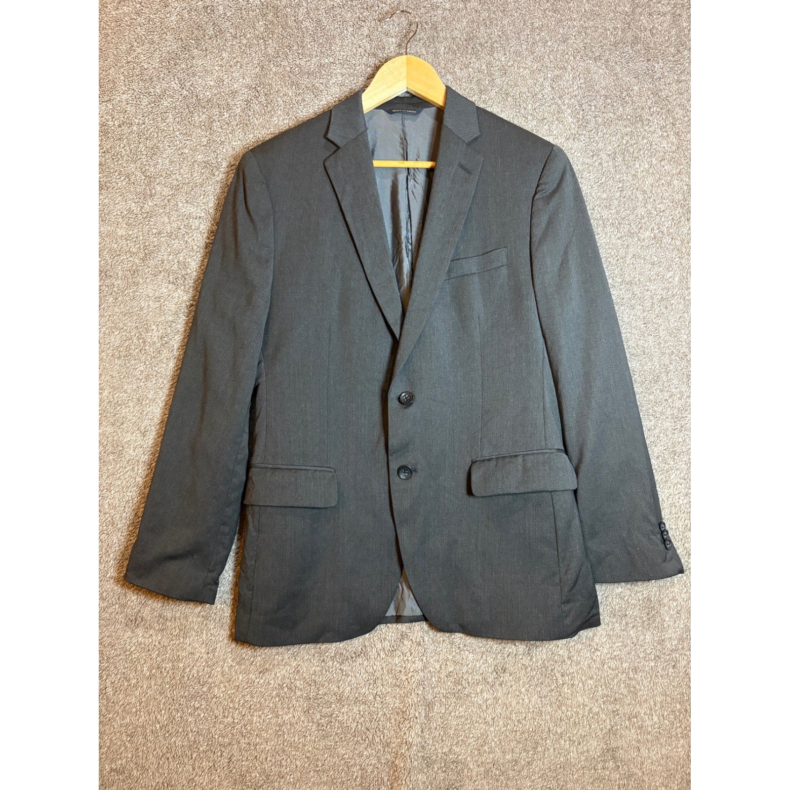 Banana Republic Tailored Fit Men's Charcoal Wool Blazer 38S