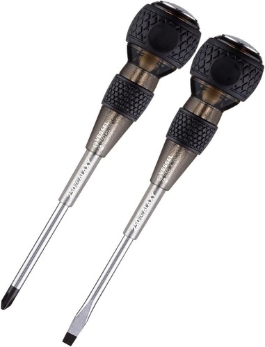 VESSEL Tang-Thru Screwdriver w/Ceramic Ball for Electric Work -6,+2 2024 Limited - Picture 7 of 35