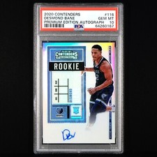 2020 Panini Contenders 🔥 Desmond Bane Premium Edition Rookie Auto 116 🔥 PSA 10