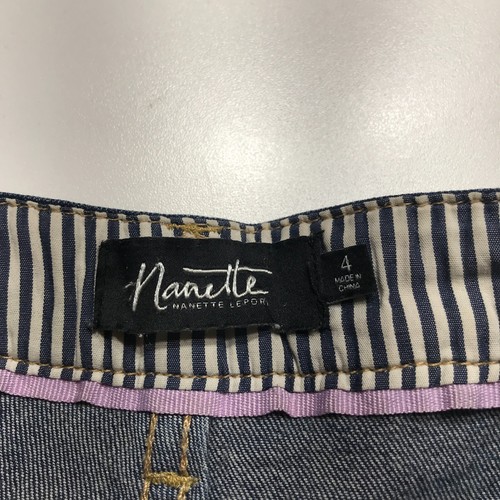 Nanette Lepore Shorts Womens Size 4 Cuffed Denim Jean Boy Short Rolled Ups Jean - Picture 7 of 13