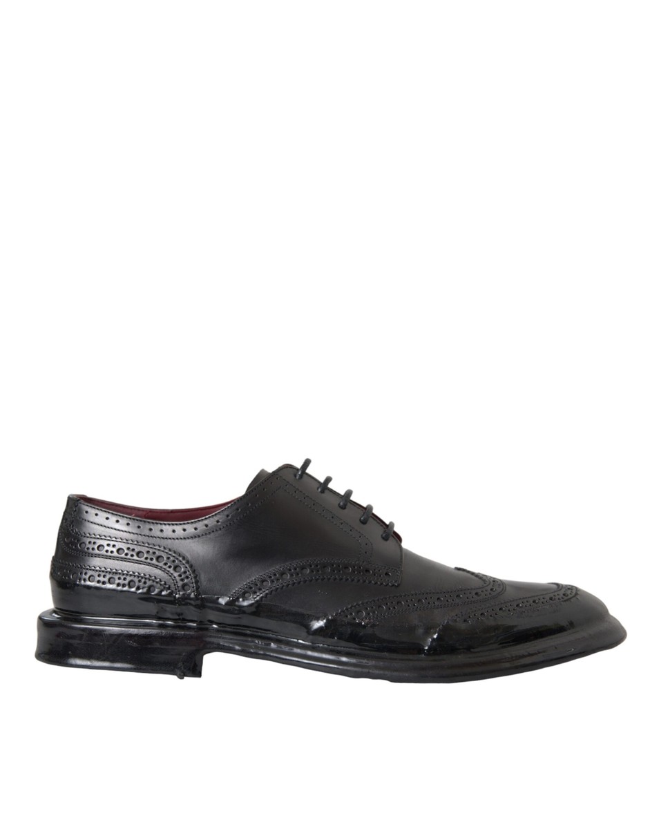 Dolce Gabbana Scarpe Formali In Pelle Nera Oxford Wingtip