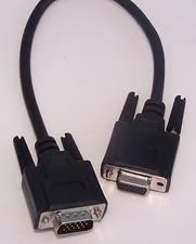 Lot 10 of 12" S.VGA Male-Female Monitor Extension Monitor Port Saver HD15 M/F12"