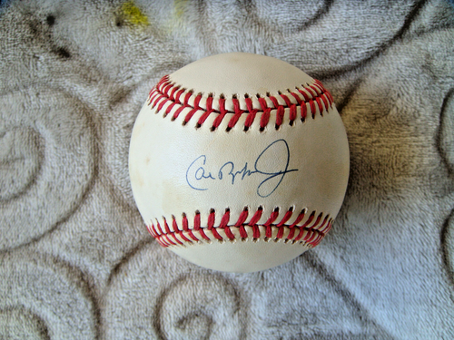 Cal Ripken Jr signed baseball official OAL Bobby Brown ball autograph PSA DNA