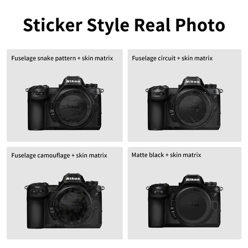 Pellicola protettiva adesiva fotocamera decalcomania pellicola antigraffio per Nikon Z6III - Foto 10 di 19