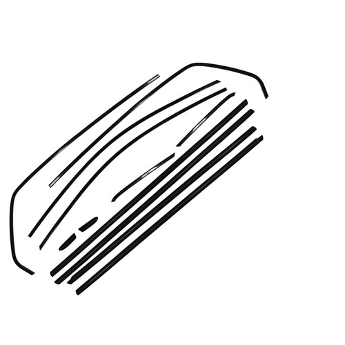 Chrome Black Car Window Strip Cover Decor Trim For Volkswagen Golf 8 2021-2024 - Picture 3 of 5