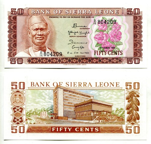50 Cents Sierra Leone 4.8.1984 unc, P. 4e