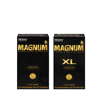 Trojan Magnum XL Extra Large Lubricated Condoms - 12 Pack | eBay