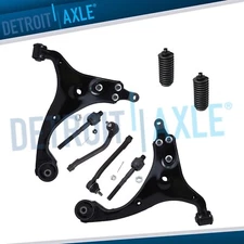 8pc Front Lower Control Arms Tie Rods Kit for 2007 - 2012 Hyundai Elantra 2.0L