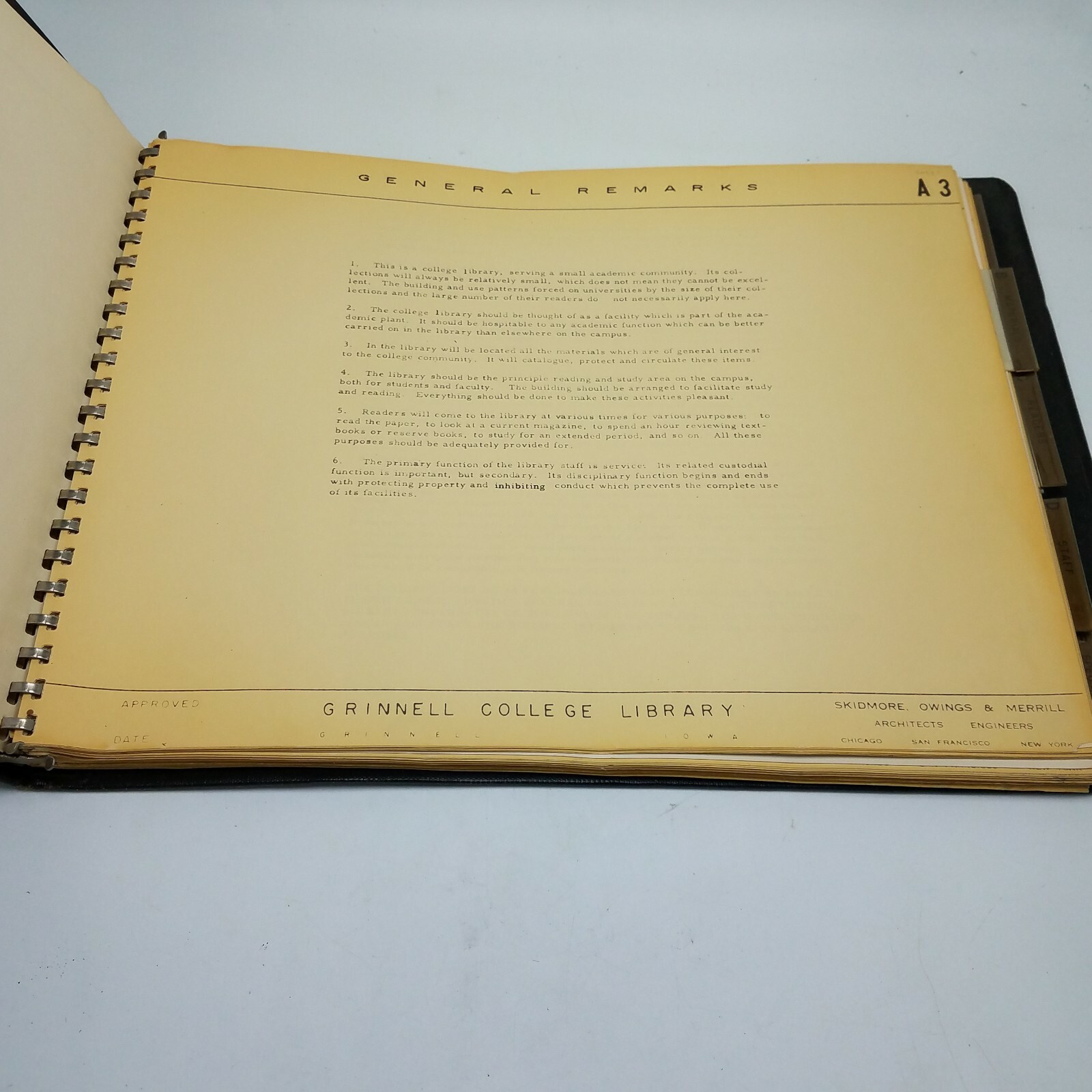 1950s Grinnell College Library Program - Skidmore, Owengs & Merrill Architects Najtańsza, klasyczna popularność