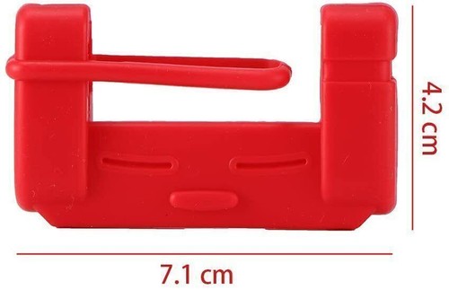 2Pcs Car Seat Safety Belt Buckle Clip Silicone Anti-Scratch Cover Red Universal - Picture 3 of 11