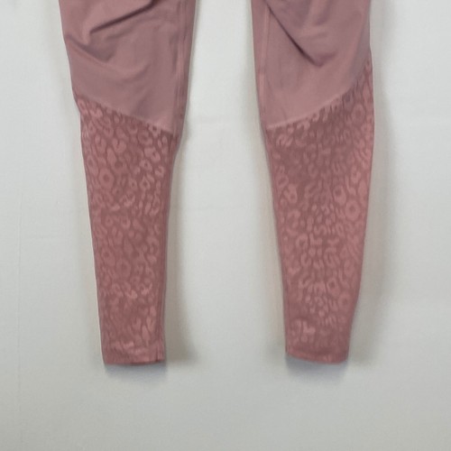 Victoria Sport Womens Medium Short Sheer Animal Knockout Pants Leggings Pink - Picture 9 of 11