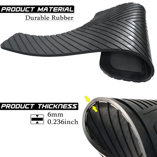 Par de guardabarros de goma protectores contra salpicaduras de coche para camionetas pickup con reflector nocturno 19*11" - Imagen 6 de 11