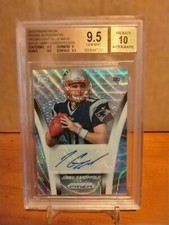 2014 Panini Prizm Light Blue Wave #12/35 Jimmy Garoppolo Rookie Auto BGS 9.5/10 