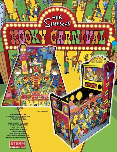 Simpsons Kooky Carnival Arcade Stern Flyer - Picture 1 of 1