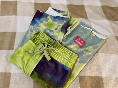 Juicy Couture 2X Tie Dye Velour Shorts Moving Clouds Tie-Dye NEW - Picture 3 of 12