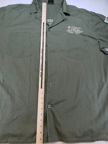 Harley Davidson St Thomas USVI EMbroidered Green Short Sleeve Shirt, Size 3XL - Picture 15 of 18