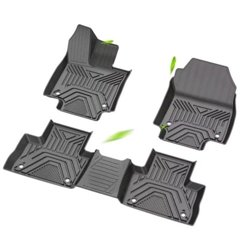 Toyota RAV4 Floor Mats TPE All Weather Custom 2019-2024 Front And Rear Black