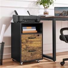 File Cabinet with Lock Lateral Filing Cabinet Printer Stand for Home and Office