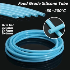 Food Grade Silicone Tube High Temp Rubber Hose Beer Milk Water Pipe Light Blue