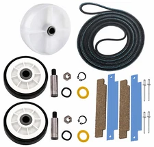 LDE7304ACE Maytag Dryer Rollers Shafts Belt Pulley Slides Kit