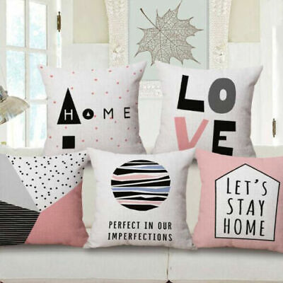 Retro Girls Linen Home Décor Decorative Pillow Case Sofa Waist Cushion Cover New